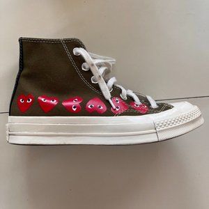 Comme des Garcons x Converse Olive green/Khaki womens 7 mens 5